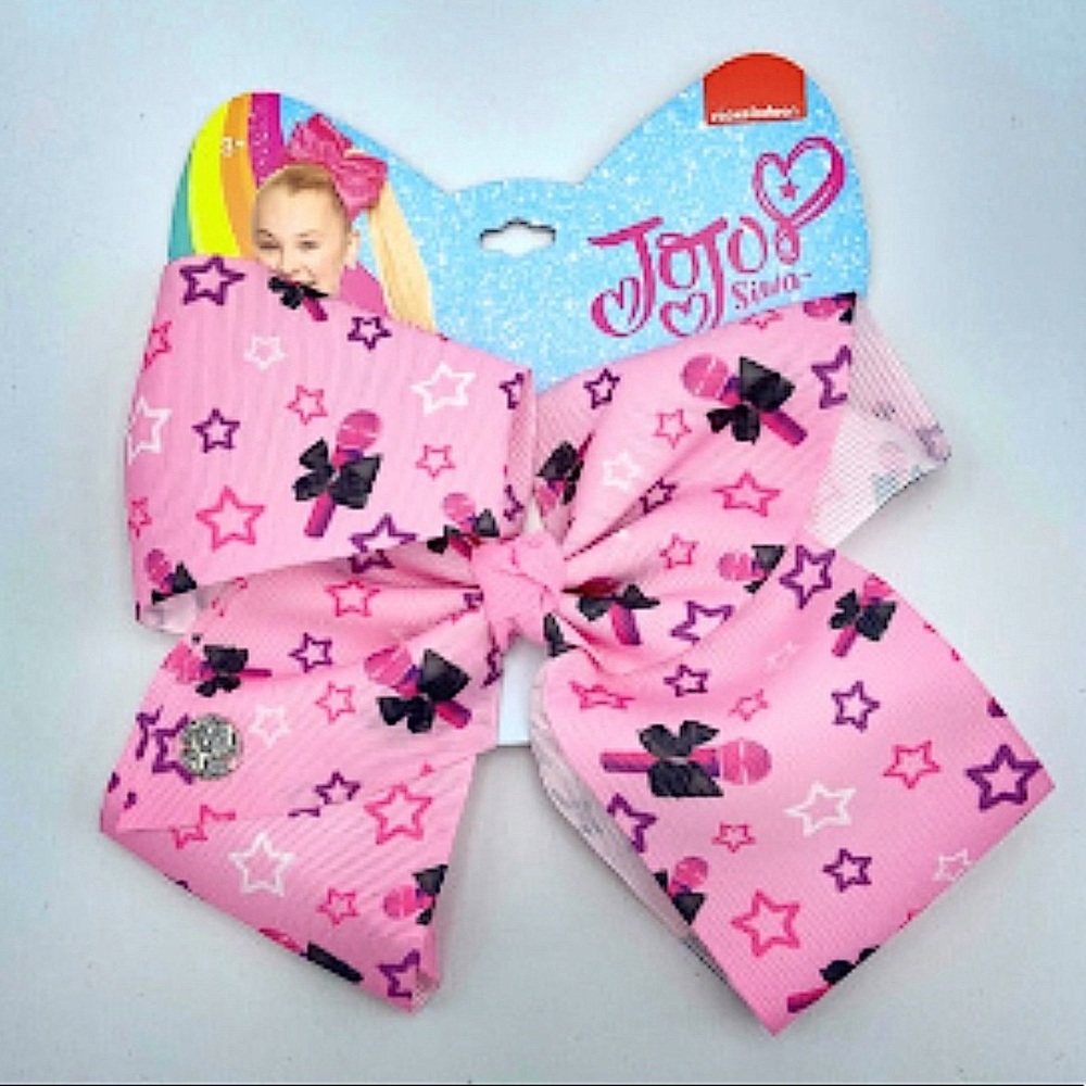 Jojo Siwa Girls pink bow with microphones